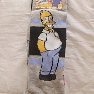 NEW THE SIMPSONS 2 PAIRS CREW SOCKS
